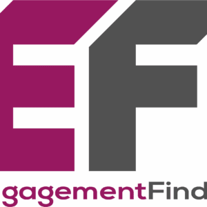Logo of EngagementFinder with EF initials.